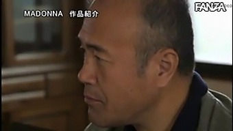The Japanese Wife Cheats With His Father In The Court.
