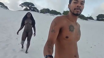 Black Cobra Unleashes From Sand And Breeds In Mulatto'S Ass In Fernanda Chocolate And Joao'S Video