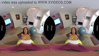 Jenna Foxx Takes On Her Back In Yoga Pants During Vrhush Session
