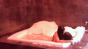 Enjoying A Sensual Ride In The Jacuzzi With Bouncing Breasts And Moaning Pleasure