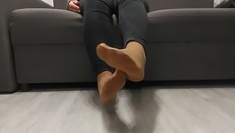 Monika Nylon'S Evening Reveal: Her Shapely Legs In Sheer Nylon Hosiery