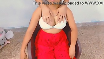 Landlady Surprises With Large Breasts During Massage Session