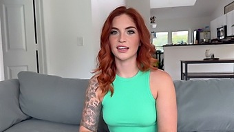 Sexy Redhead With A Big Ass Seeks Advice And Gets Pounded Hard In Doggy Style By A Well-Endowed Guy, Resulting In A Massive Internal Ejaculation