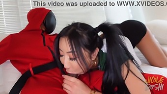 Asian Gamer Girl Gets Fucked By Bbc In Squid Game-Inspired Porn