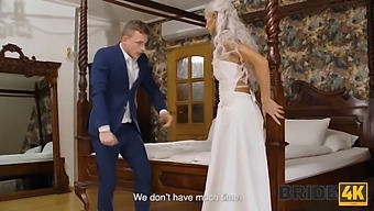 Interracial Threesome With A Bisexual Bride-To-Be Caught In The Act