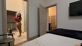 Step-Sis Sleeps Without Panties On Her Big Ass.
