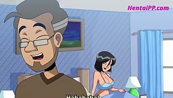 Stepmother With Big Boobs Gives A Good Handjob To Her Stepson In This Cartoon.